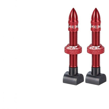 KCNC Pair of Tubeless Valves Red 0